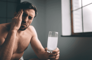 Stomach pain is among common hangover symptoms after drinking too many alcoholic beverages, as alcohol increases inflammation when drinking too much.