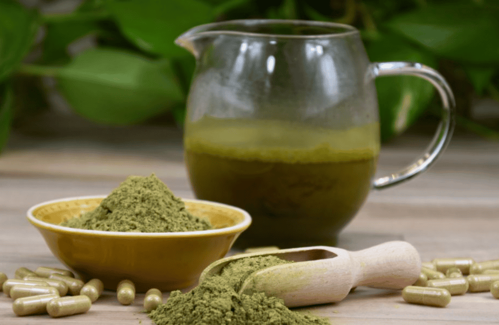 While kratom has been used to treat opioid use disorder, the potential health risks highlighted by the drug enforcement administration as a psychoactive drug may outweigh any benefit due to the stimulant effects of kratom.